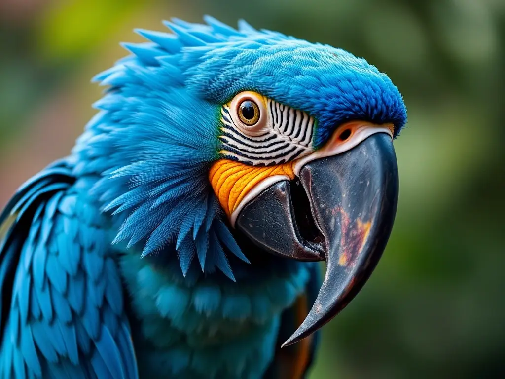 Foto de un macaw azul majestuoso y realista