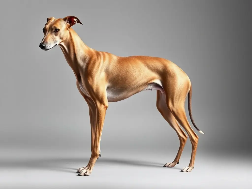 Retrato fotorealista de Greyhound sano y detalladamente realista