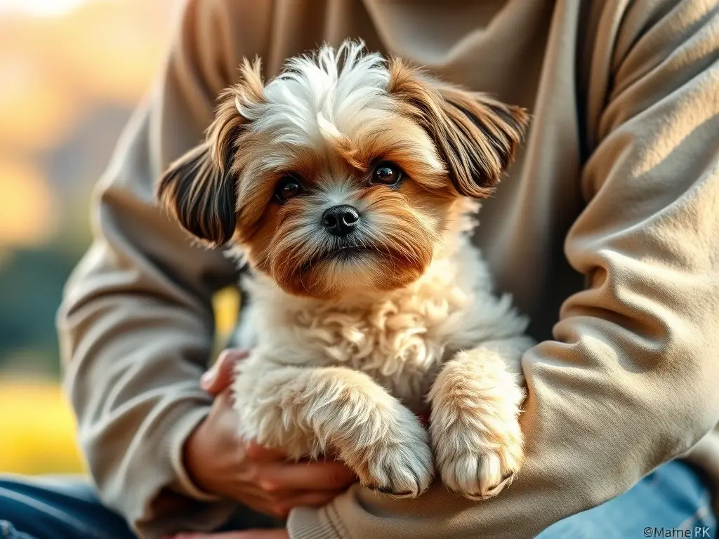 Imagen realista de Shih Poo con personalidad juguetona y cálido