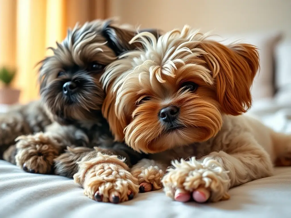 Fotografía de Shih-Poo juguetón y realista