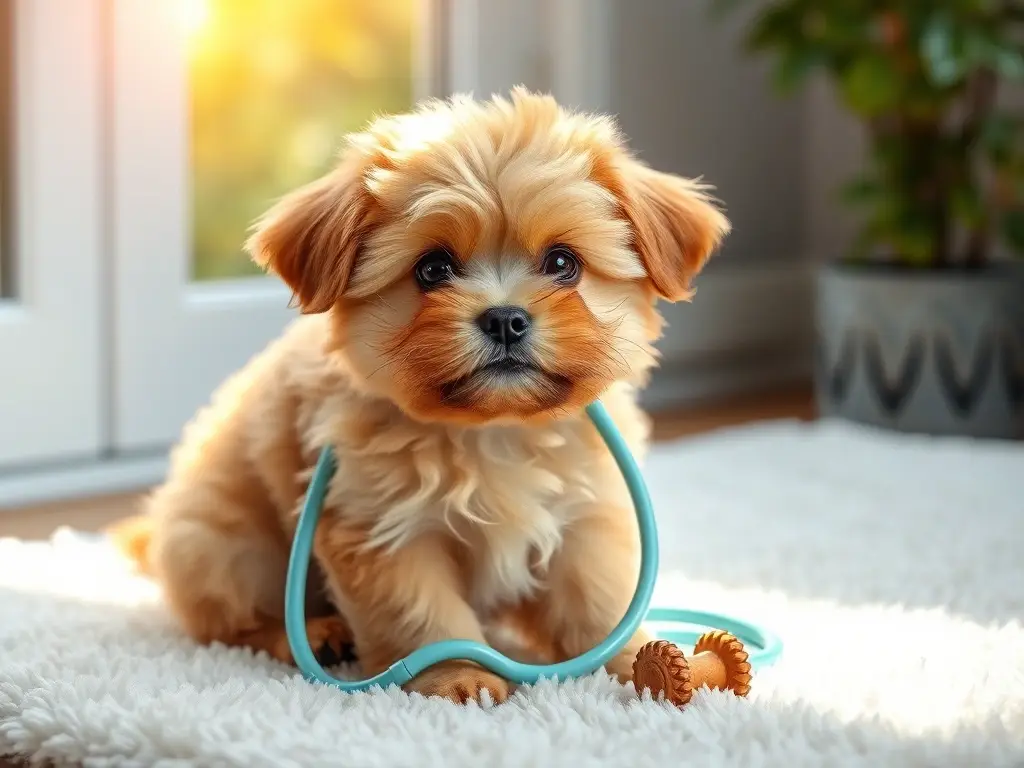 Retrato ultra‑realista de cachorro Shih‑Poo esponjoso