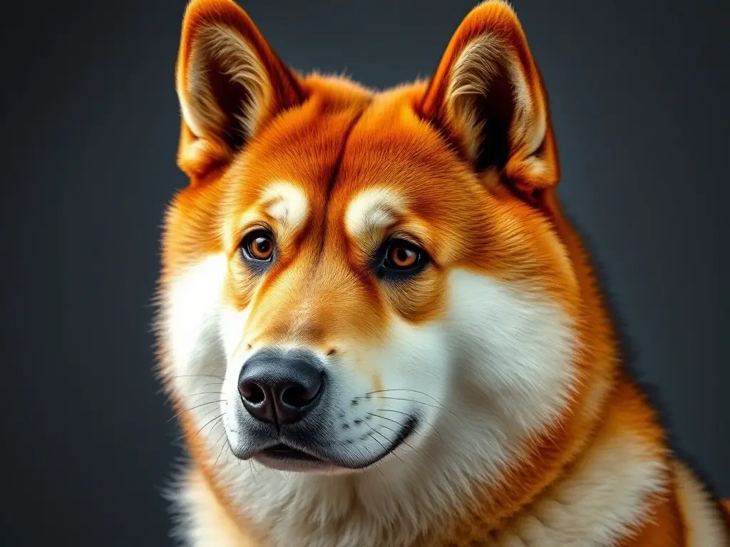 Fotografía realista de perro Shikoku, preciso, no elementos artificiales