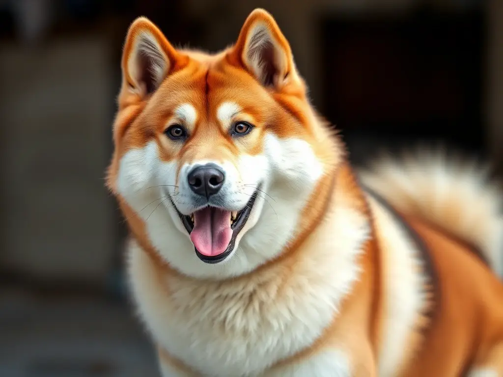 Imagen realista y precisa de un Shikoku Inu majestuoso