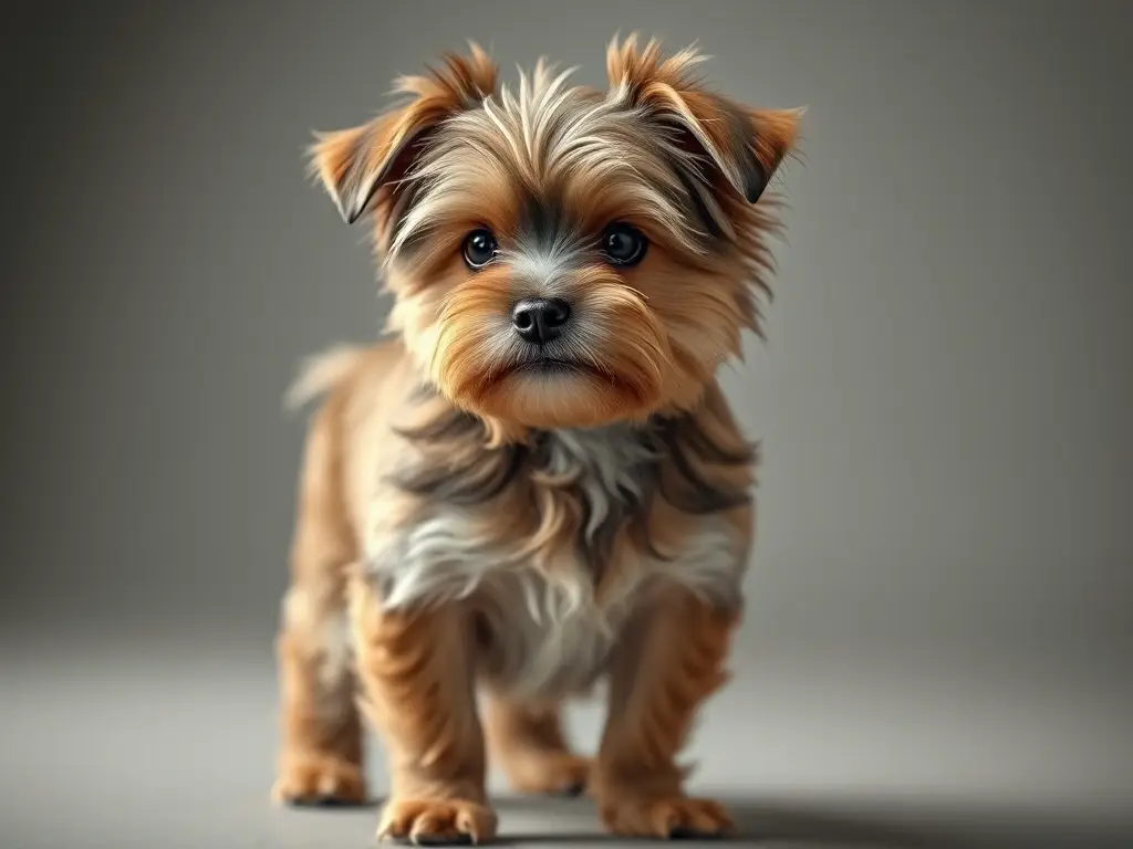 Foto de un shorkie de alta definición con un aspecto realista