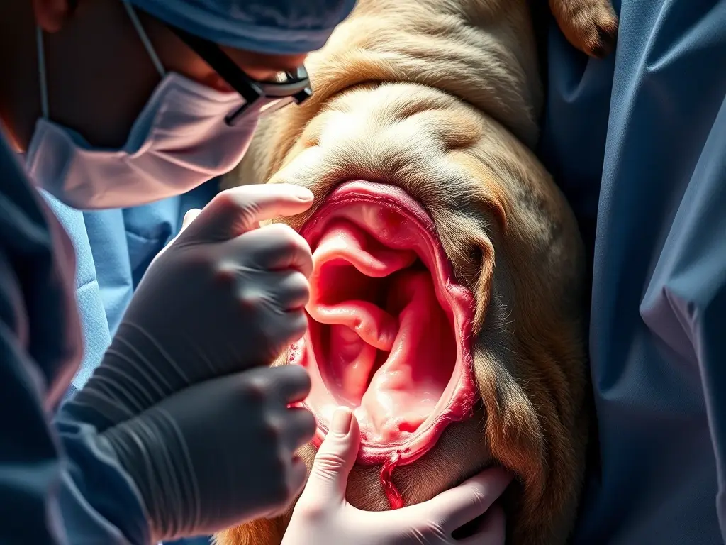 Imagen detallada de cirugía veterinaria