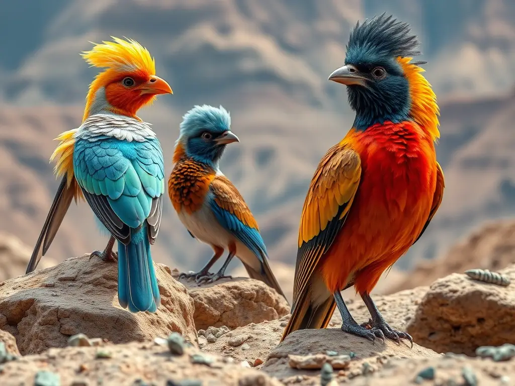 Fotorealista, 8k master-piece de aves con plumaje único