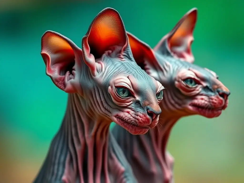 Un retrato realista de 20 especies sin pelo