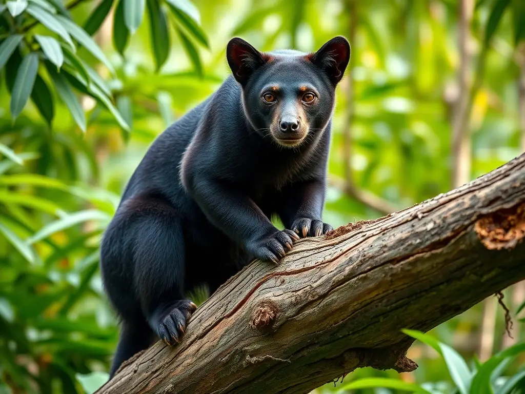 Fotografía realista de un tayra majestuosa en un bosque