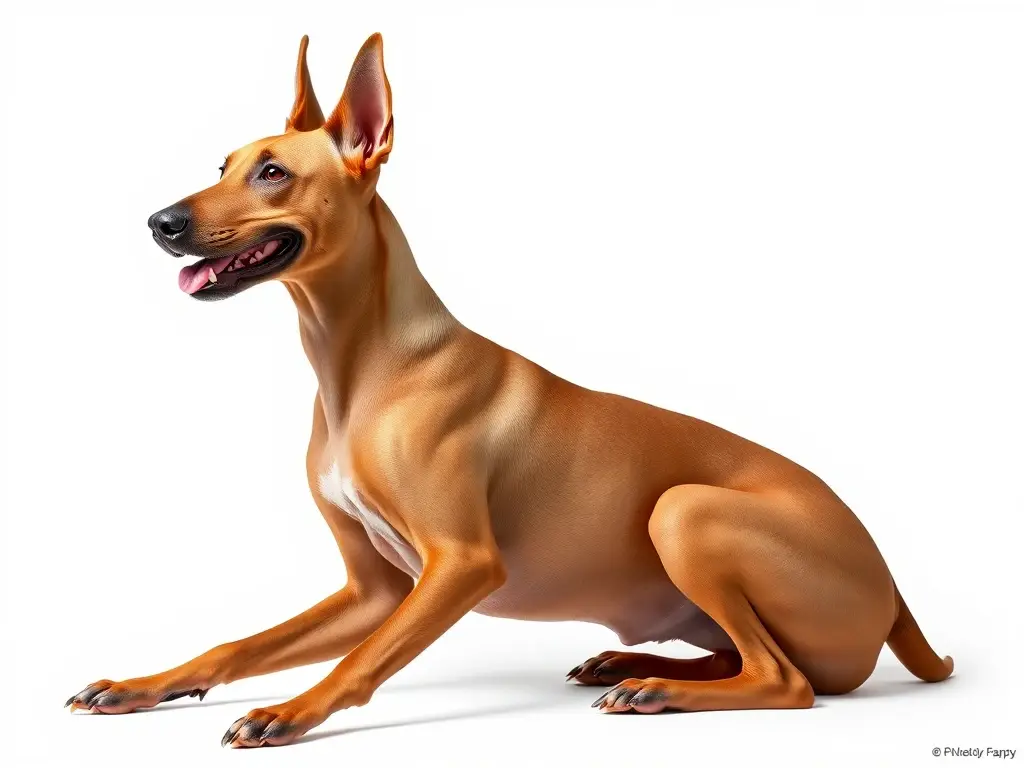 Foto realista de un Ridgeback tailando con atención al detalle