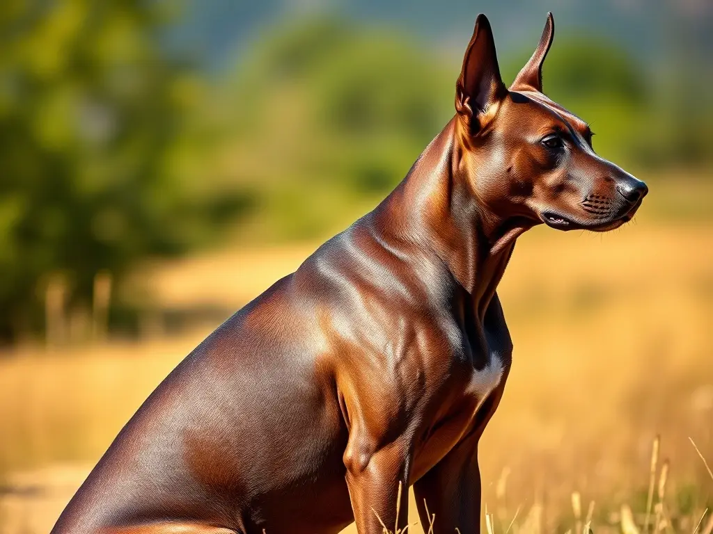 Fotografía realista de un Thai Ridgeback majestuosa en un paisaje natural
