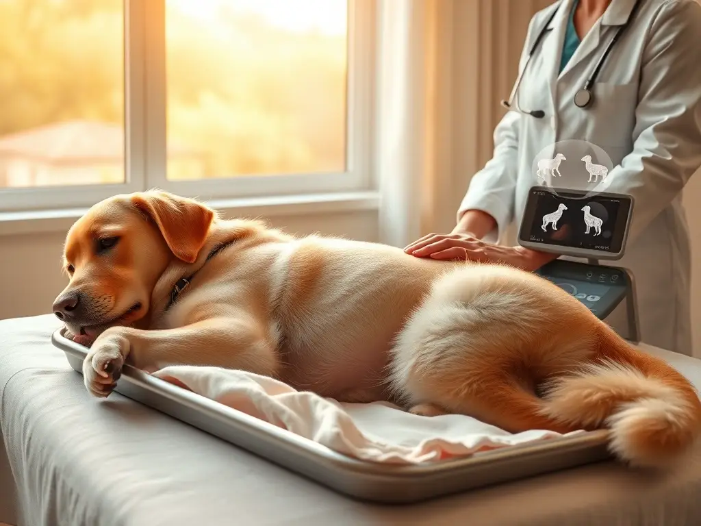 Escena 8k: perra embarazada y ecografía