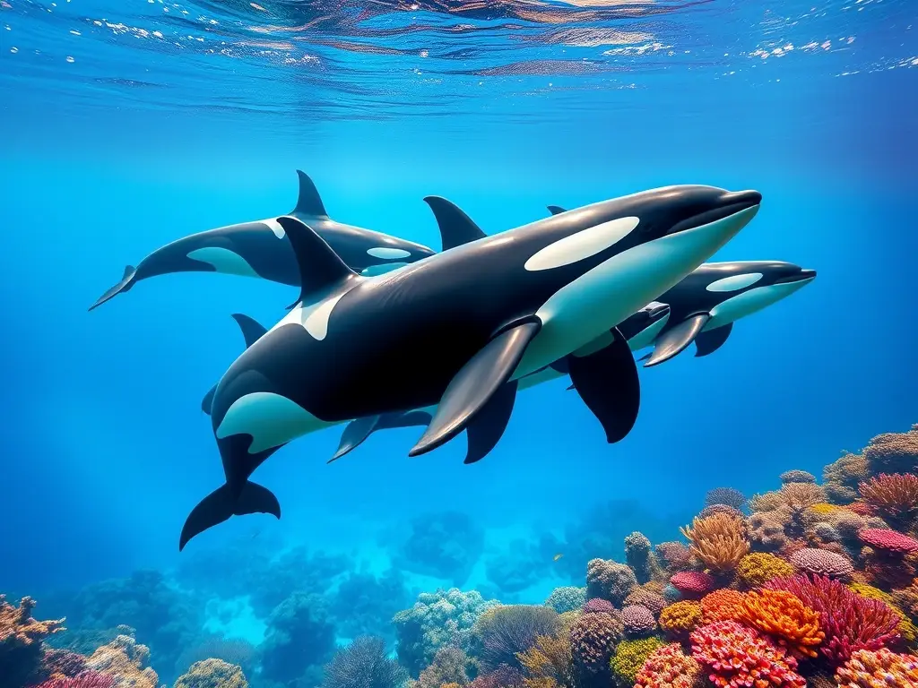 Una obra maestra de calidez, una pod de orcas majestuosas