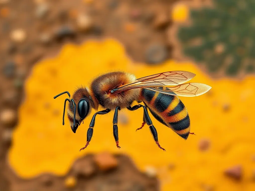 Imagen artística de abejas parasitoides mexicanas