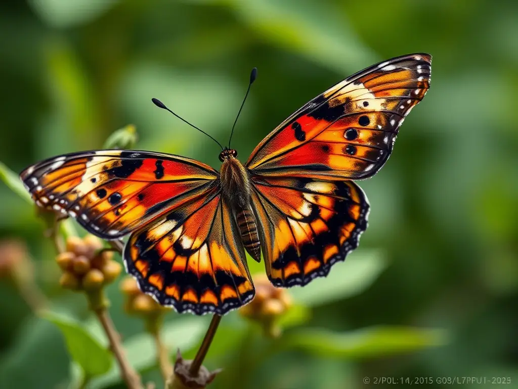 Fotorealistic image of a vibrant butterfly in nature