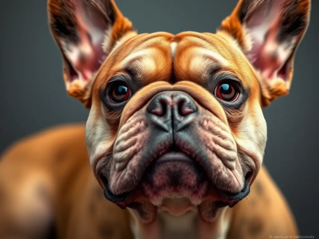 Foto realista y profesional de un bulldog francés