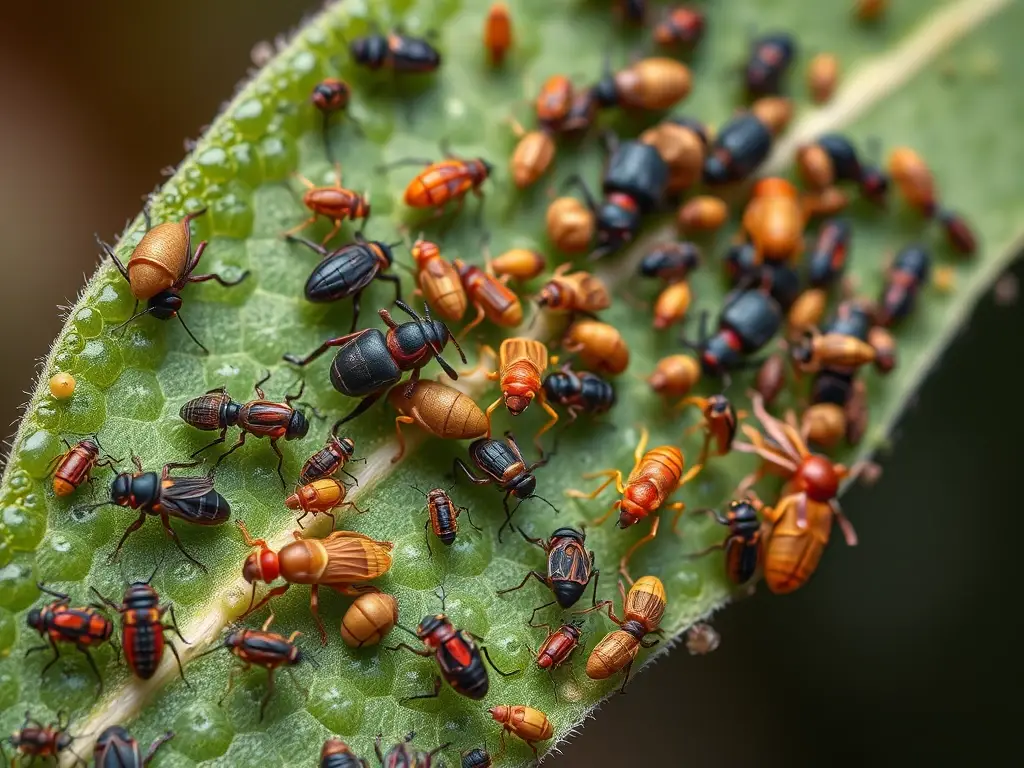 Fotografía de insectos microscópicos en detalle