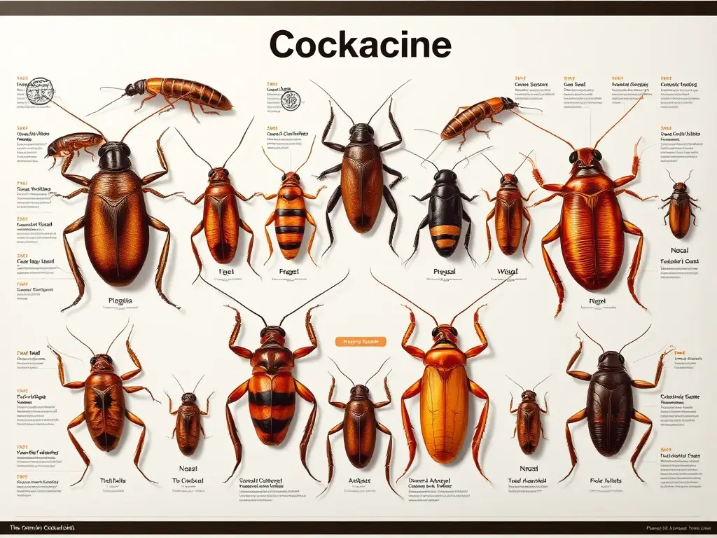 Fotografía realista de roaches americanas con detalles precisos