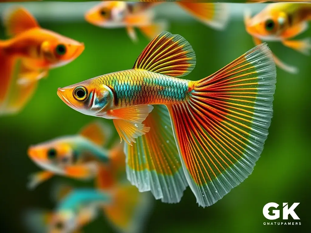 Foto portada realista de 10 variedades de guppies