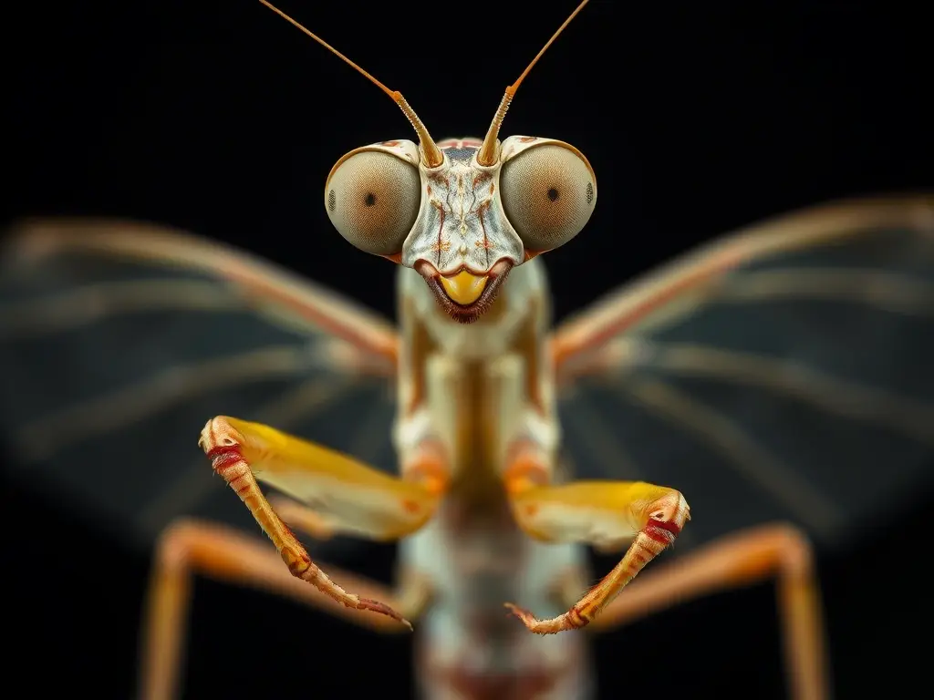 Una imagen realista de mantis religiosa