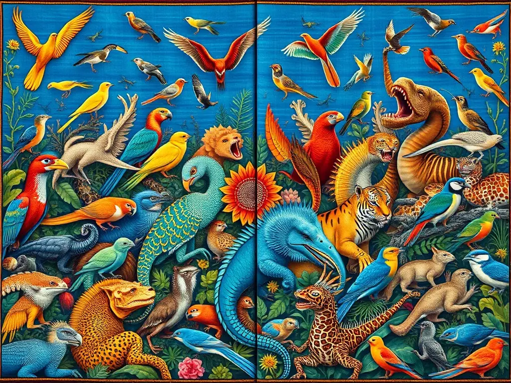Tapestry de fauna endangered