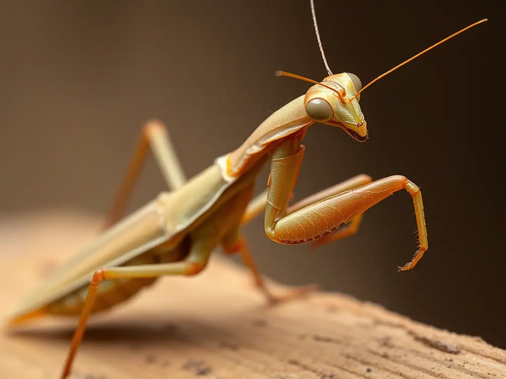 Foto realista de mantis religiosa, detalles exquisitos