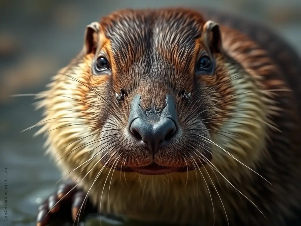Ilustración de nutria marina, realista y detallada