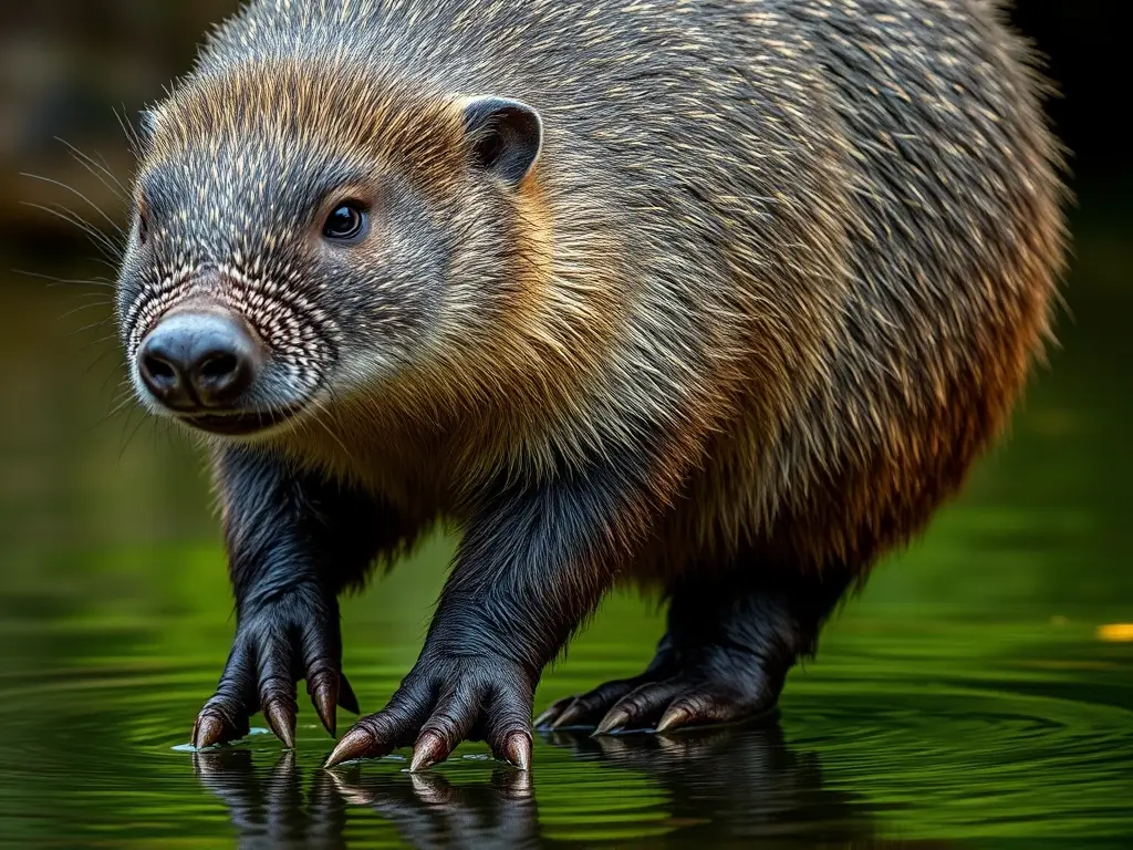 Foto realista de un nutria con detalle