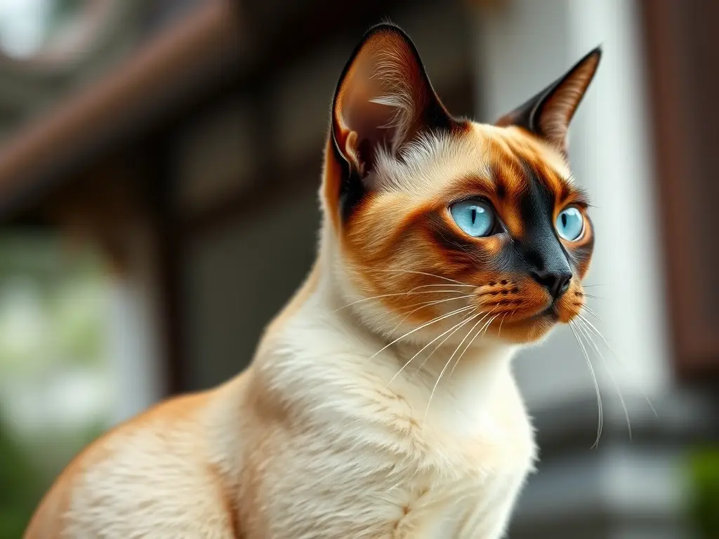 Fotografiar un retrato de gato siamés realista de alta calidad