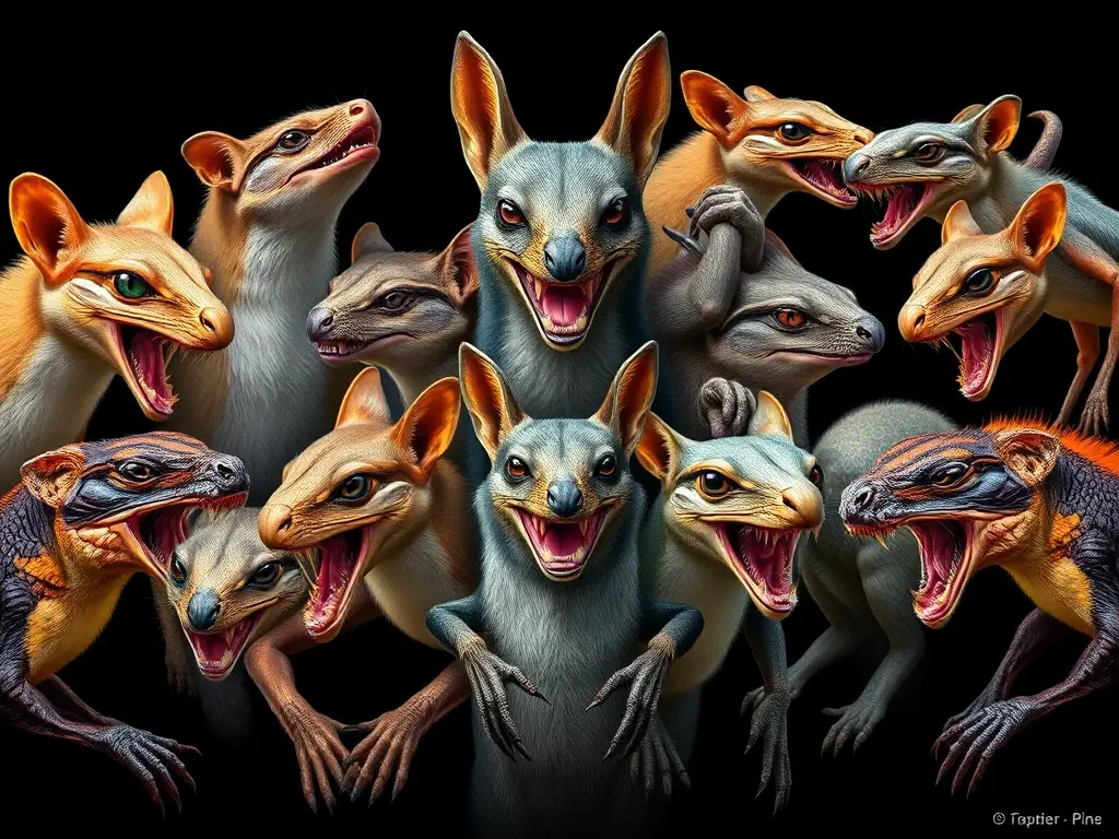 Foto realista de 12 especies de zorrillo con detalles