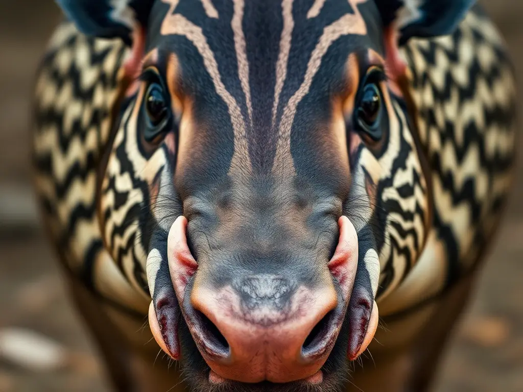 Un retrato fotográfico realista y detallado de un tapir europeo
