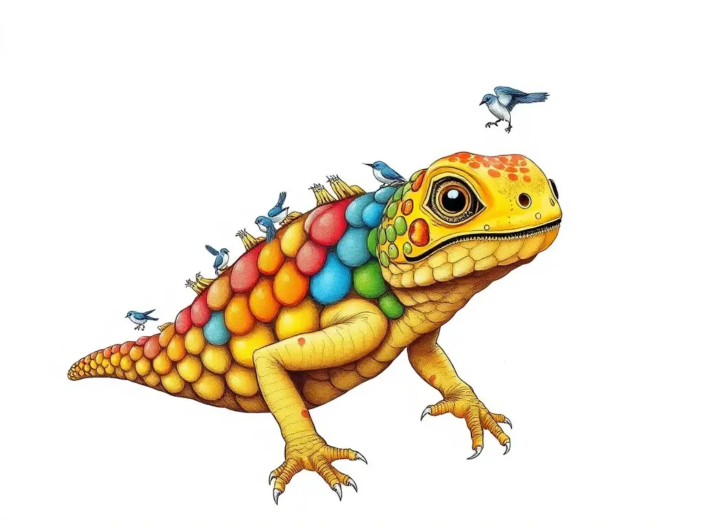 Photorealistic drawing of a topo, highly detailed and colorful, blanco fondo