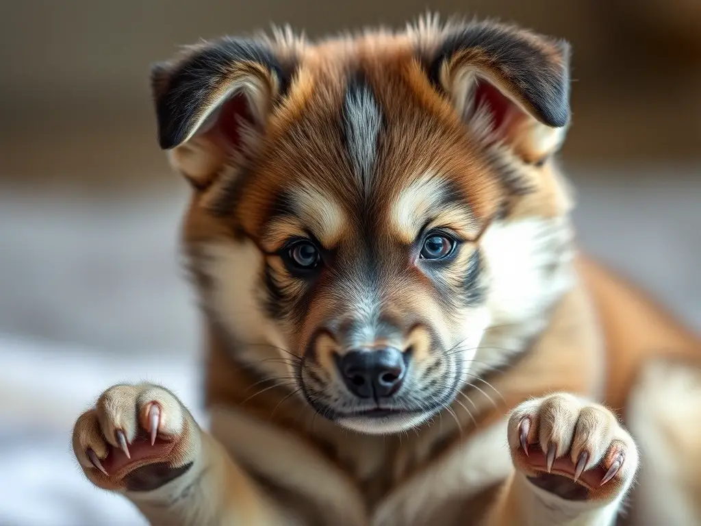 Imagen realista de un cachorro de Utonagan, sin texto ni marcas