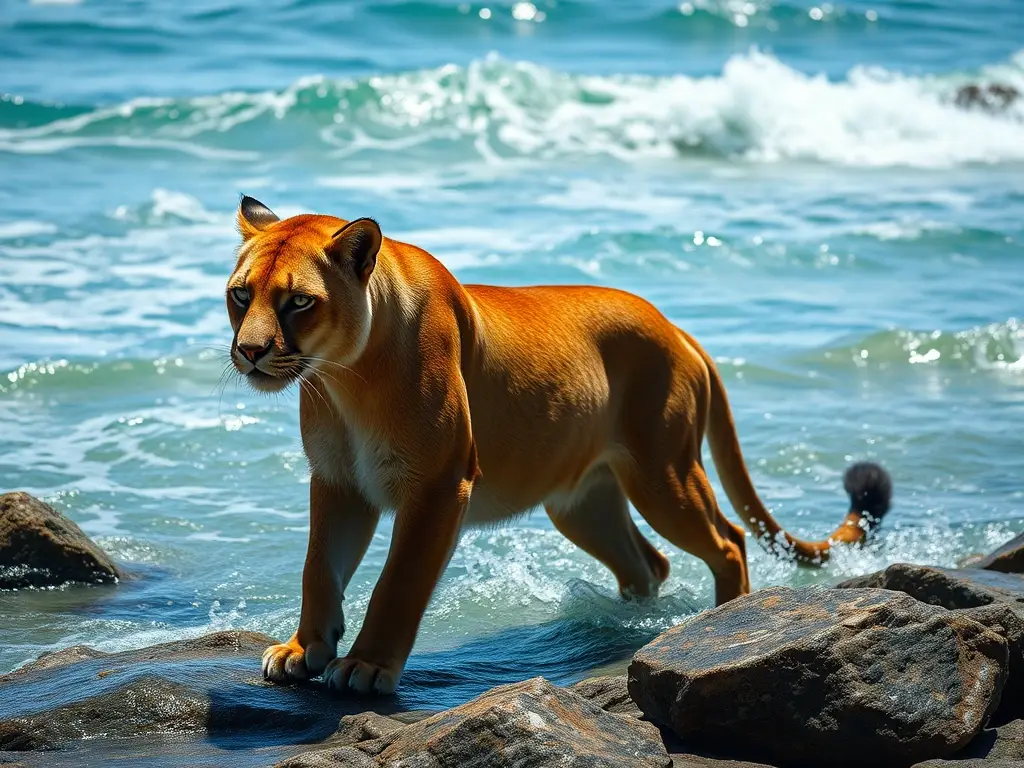 Fotografía detallada e increíble de un cathamans nadando en el mar