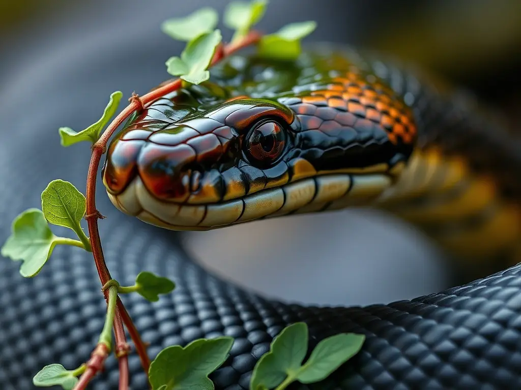 Fotorealista, 8K de una serpiente de agua canadiense