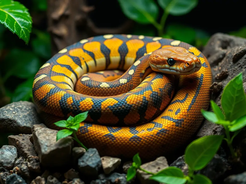 Fotorealista de una corn snake en un entorno natural