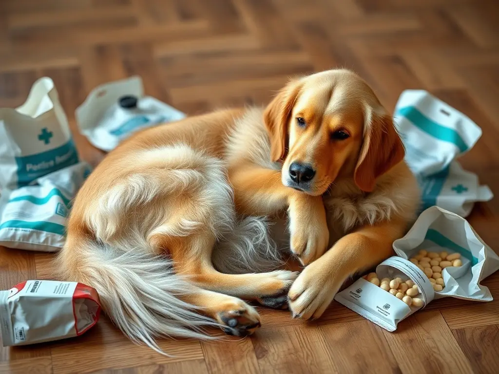 Un retrato de golden retriever preñda con textura de pelaje y enfoque suave