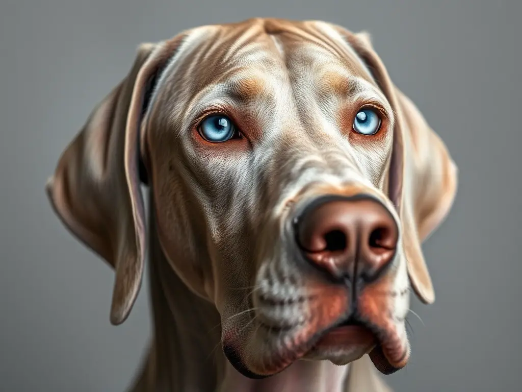 Fotograma realista y de alto detalle del Weimaraner