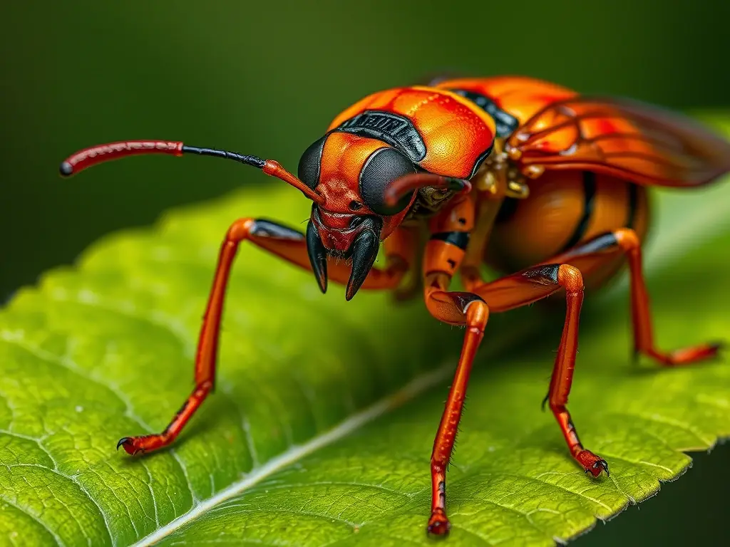 Foto realista de un insecto Zapatero, con detalle