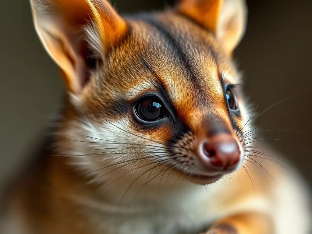 Fotorealista retrato de un zarigueya